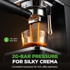 image:imageNutriChef 20Bar Espresso Maker With Milk Frother  Removable 18 Quart Water Tank  Coffee Maker for Brewing Espresso Cappuccino Latte Americano amp Cold Brew Coffees  Black