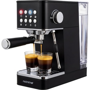 image:imageNutriChef 20Bar Espresso Maker With Milk Frother  Removable 18 Quart Water Tank  Coffee Maker for Brewing Espresso Cappuccino Latte Americano amp Cold Brew Coffees  Black