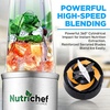 image:imageNutriChef Personal Electric Single Serve Blender  1200W Professional Kitchen Countertop Mini Blender Shakes and Smoothies w Pulse Blend Convenient  Portable 10 amp 24 Oz Cups  NutriChef NCBL12Stainless