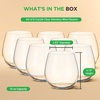 image:imageNutrichef Stemless Wine Glasses For Red or White Wine Set of 8 15 Oz For Party Drinking Crystal Clear Water Glass Ideal For Wine Water Drink And GiftSet of 8
