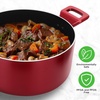 image:imageNutriChef 13 Pcs Nonstick Kitchen Cookware PFOAFree Heat Resistant Kitchenware Set wSaucepan Frying Pans Cooking Pots Casserole Lids amp Utensils Red NCCWA13RD