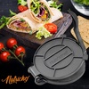 image:imageNutriChef 8 Cast Iron Tortilla Press  Durable HeavyDuty Construction Ideal for Tortillas Patacones Tostones Plantain Press
