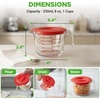 image:imageNutriChef 1 Cup Glass Measuring Cup with Lid 8 oz  HeatResistant Borosilicate Liquid Measure Cup with EasyRead Scale for Cooking Baking and Food Storage Dishwasher and Freezer SafeRed
