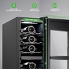 image:imageNutriChef 24 Bottle Wine Fridge  Dual Zone Wine Chiller  Adjustable Temperature 41F to 64F  Ultra Quiet Operation  Wine Cooler For Home amp Office  Free Standing 39x11x23 IN Black