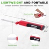 image:imageNutriChef Cordless Electric Knife  Easy to Use Constant ONOFF Safety Function  Lightweight Kitchen Knife  Carve Turkey Meats Poultry Bread amp Cheese  1142 Stainless Steel Blades  BlackRed