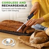 image:imageNutriChef Cordless Electric Knife  Easy to Use Constant ONOFF Safety Function  Lightweight Kitchen Knife  Carve Turkey Meats Poultry Bread amp Cheese  1142 Stainless Steel Blades  BlackBlack