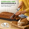 image:imageNutriChef Cordless Electric Knife  Easy to Use Constant ONOFF Safety Function  Lightweight Kitchen Knife  Carve Turkey Meats Poultry Bread amp Cheese  1142 Stainless Steel Blades  BlackWhite