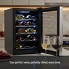image:imageNutrichef 12 Bottle Stainless Steel Slim Wine Fridge  Red amp White Wine Chiller  Adjustable Temperature Control Ultra Quiet Operation amp Energy Efficient  Mini Wine Cooler Refrigerator 31x10x17 IN