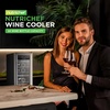 image:imageNutrichef 24 Bottle Wine Fridge  Dual Zone Wine Chiller Adjustable Temperature 41F to 64F Ultra Quiet Operation Free Standing Wine Cooler For Home amp Office 39 x 11 x 23 IN Black