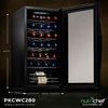 image:imageNutrichef 28 Bottle Wine Fridge  Single Zone Red amp White Wine Chiller  Adjustable Temperature 41F to 64F  Ultra Quiet Operation  Wine Cooler For Home amp Office  Free Standing 33x16x17 IN  Black