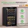 image:imageNutrichef 33 Bottle Wine Fridge  Dual Zone Wine Cooler  Adjustable Temperature Control 41F to 64F  Ultra Quiet Operation  Freestanding Wine Chiller for Home amp Office  33x19x17 IN