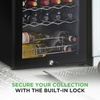 image:imageNutrichef 34 Bottle Wine Fridge  Single Zone Wine Chiller Great for both Red amp White Wines  Adjustable Temp 41F  64F  Ultra Quiet Operation  Wine Cooler for Home amp Office  33x19x17 IN Black