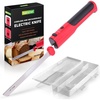 image:imageNutriChef Cordless Electric Knife  Easy to Use Constant ONOFF Safety Function  Lightweight Kitchen Knife  Carve Turkey Meats Poultry Bread amp Cheese  1142 Stainless Steel Blades  BlackRed