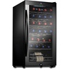 image:imageNutrichef 28 Bottle Wine Fridge  Single Zone Red amp White Wine Chiller  Adjustable Temperature 41F to 64F  Ultra Quiet Operation  Wine Cooler For Home amp Office  Free Standing 33x16x17 IN  Black