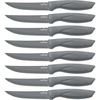 image:imageSereneLife Stainless Steel Knife Set 8 Pcs  NonStick Coating Sharp Serrated Blades Professional Kitchen Set RustResistant Dishwasher Safe Ideal for BBQ amp Grilling GreenGray