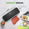 image:imageNutriChef 110W Food Vacuum Sealer Machine  Automatic FoodSaver Air Sealing System for Meat Packing and Sous Vide Storage Includes 6 Vacuum Bag Rolls Selectable Sealing Modes Black