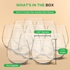image:imageNutriChef 15 Ounce Stemless Wine Glasses Set of 12 Ultra Thin Wine Glass For Red or White Wine LeadFree Dishwasher Safe amp Hand Blown Seamless Bowl  ClearElegant