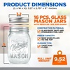 image:imageNutriChef 16 oz Wide Mouth Mason Jars  12 Pcs Glass Food Storage Containers with Lids for Meal Prep Jam Honey amp Crafts  Reusable Canning Supplies16 Pack