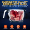 image:imageNutriChef 250 ml Glass Measuring Cup  862 oz Premium Heat Resistant Glass Cup with Customized Decal Scale Oven and Dishwasher Safe Curved Spout for Precise Pouring