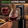 image:imageNutriChef 3in1 Electric Wine Aerator  Aerates Vacuum Seals amp Dispenses  Includes 3 Bottle Adapters 2 Vacuum Stoppers amp 2 Straws  Rechargeable LED Touch Screen with Measured Pours  Black