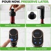 image:imageNutriChef 3in1 Electric Wine Aerator  Aerates Vacuum Seals amp Dispenses  Includes 3 Bottle Adapters 2 Vacuum Stoppers amp 2 Straws  Rechargeable LED Touch Screen with Measured Pours  Black