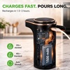 image:imageNutriChef 3in1 Electric Wine Aerator  Aerates Vacuum Seals amp Dispenses  Includes 3 Bottle Adapters 2 Vacuum Stoppers amp 2 Straws  Rechargeable LED Touch Screen with Measured Pours  Black