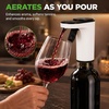 image:imageNutriChef 3in1 Electric Wine Aerator  Aerates Vacuum Seals amp Dispenses  Includes 3 Bottle Adapters 2 Vacuum Stoppers amp 2 Straws  Rechargeable LED Touch Screen with Measured Pours  White