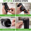 image:imageNutriChef 3in1 Electric Wine Aerator  Aerates Vacuum Seals amp Dispenses  Includes 3 Bottle Adapters 2 Vacuum Stoppers amp 2 Straws  Rechargeable LED Touch Screen with Measured Pours  Black