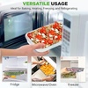 image:imageNutriChef 8Piece Deep Glass Baking Dish for Oven with Lids  Casserole Dishes for Oven  Bakeware Sets for Lasagna Meatloaf Leftovers Cooking amp Dishwasher Safe GrayGray