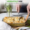 image:imageNutriChef 8Piece Deep Glass Baking Dish for Oven with Lids  Casserole Dishes for Oven  Bakeware Sets for Lasagna Meatloaf Leftovers Cooking amp Dishwasher Safe GrayGray