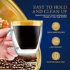 image:imageNutriChef Double Wall Insulated Cups  4pcs 52 oz High Borosilicate Glass Sweat Free Mugs Clear Drinkware for HotCold Drinks Coffee Espresso Cappuccino Latte Tea Microwavable Dishwasher Safe2 pack