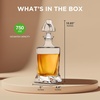 image:imageNutriChef Glass Whiskey Decanter  Elegant Liquor Decanter for Scotch Brandy Bourbon Rum Gin Vodka amp Wine Thick Bottom FoodGrade BPAFree Classic Home Bar Drinkware