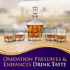 image:imageNutriChef Home Bar Whiskey Decanter Set Glass Decanter with Four 800ml Whiskey Glasses Elegantly Styled with Real Crystal for Maximum Flavor and Shelf Life Naturally Aerates Dishwasher SafeNCGD4C168 Decanter and glass Set