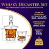 image:imageNutriChef Home Bar Whiskey Decanter Set Glass Decanter with Four 800ml Whiskey Glasses Elegantly Styled with Real Crystal for Maximum Flavor and Shelf Life Naturally Aerates Dishwasher SafeNCGD4C168 Decanter and glass Set