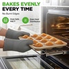 image:imageNutriChef Muffin Pans for Baking 2Pack  Nonstick 12 Mold Cupcake Tins  Carbon Steel Stackable Cup Cake Trays  Dishwasher amp Oven Safe  Includes 100 Parchment Paper Liners  13 x 10 x 1  Gold