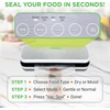 image:imageNutriChef Vacuum Sealer For Food  Automatic Air Sealing Machine for Dry amp Moist Foods LED Touch Controls Includes Vacuum Bags Hose amp Wine Stopper High Suction Power