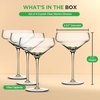 image:imageNutriChefKitchen 6 Sets of Crystal Martini Glass Ultra Clear Elegant Wine Glass 100 Hand Blown Dishwasher safe Classy and Reusable Packaging NCGLMT684 Piece