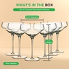 image:imageNutriChefKitchen 6 Sets of Crystal Martini Glass Ultra Clear Elegant Wine Glass 100 Hand Blown Dishwasher safe Classy and Reusable Packaging NCGLMT686 Piece