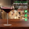 image:imageNutriChefKitchen 6 Sets of Crystal Martini Glass Ultra Clear Elegant Wine Glass 100 Hand Blown Dishwasher safe Classy and Reusable Packaging NCGLMT686 Piece