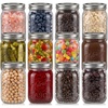 image:imageNutriChef 16 oz Wide Mouth Mason Jars  12 Pcs Glass Food Storage Containers with Lids for Meal Prep Jam Honey amp Crafts  Reusable Canning Supplies12 Pack