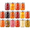image:imageNutriChef 16 oz Wide Mouth Mason Jars  12 Pcs Glass Food Storage Containers with Lids for Meal Prep Jam Honey amp Crafts  Reusable Canning Supplies16 Pack