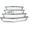 image:imageNutriChef 8Piece Deep Glass Baking Dish for Oven with Lids  Casserole Dishes for Oven  Bakeware Sets for Lasagna Meatloaf Leftovers Cooking amp Dishwasher Safe GrayGray