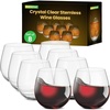 image:imageNutriChef 8Piece Stemless Wine Glasses Set 15 oz Ultra Clear HandBlown Glass Wine Glasses Elegant Glass Set for Red amp White Wine Durable Design Set of 8 Dishwasher Safe