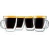 image:imageNutriChef Double Wall Insulated Cups  4pcs 52 oz High Borosilicate Glass Sweat Free Mugs Clear Drinkware for HotCold Drinks Coffee Espresso Cappuccino Latte Tea Microwavable Dishwasher Safe4pack
