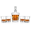 image:imageNutriChef Home Bar Whiskey Decanter Set Glass Decanter with Four 800ml Whiskey Glasses Elegantly Styled with Real Crystal for Maximum Flavor and Shelf Life Naturally Aerates Dishwasher SafeNCGD4C168 Decanter and glass Set
