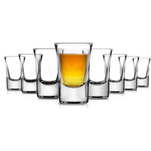 image:image8 Pack Clear Shot Glasses  1 Oz Elegant Round Shotglass Set of 8  Stable Base Thermal Shock Resistant  For HotCold Drink Whiskey Vodka Tequila Shots Cordial Espresso8pack