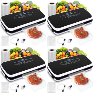 image:imageNutriChef Automatic Vacuum Air Sealing System for Food Preservation with Starter KitCompact DesignLab TestedDry amp Moist Food Modes with Led Indicator LightsBlackPack of 4