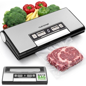 image:imageNutriChef Vacuum Sealer Machine with BuiltIn Bag Storage Food Sealer for Dry amp Moist Foods Removable Drip Tray Suction Hose amp Bags Included