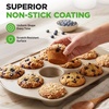 image:imageNutriChef Variety 2 Pack Muffin amp Cupcake Tray Beginner Baking Set  12Cavity Muffin Tray amp 24Cavity Cupcake Tray for Baking  Carbon Steel Bakeware Set  Oven Safe Up To 450F  Champagne
