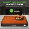 image:imageNutriChef Electric Warming Tray  Glass Surface Hot Serving Tray  Adjustable Temperature 140F to 230F  Energy Efficient amp Space Saving  Perfect for BuffetsParties amp More  212 x 165 IN  BlackBlack
